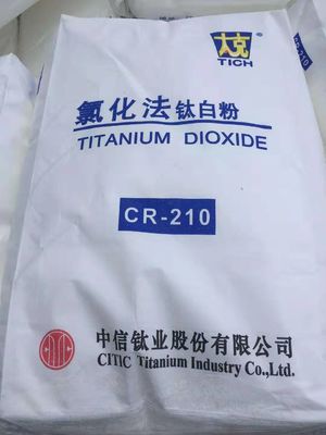 CR-210 Rutile Titanium Dioxide dengan kekuatan menyembunyikan yang tinggi, dispersibilitas yang sangat baik, dan warna biru untuk Polyolefin Masterbatch