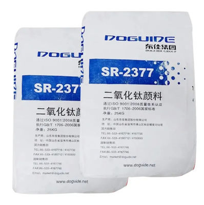 SR-2377 Doguide Titanium Dioksida Tio2 Rutile dengan Kandungan TIO2 93,0% dan Kandungan Rutile 97,0% Zr.Al Pelapis Anorganik