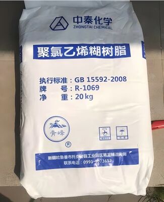 Zhongtai R1069 PVC Paste Resin K-Value 78 dengan tingkat polimerisasi tinggi dan bahan volatil rendah untuk aplikasi premium