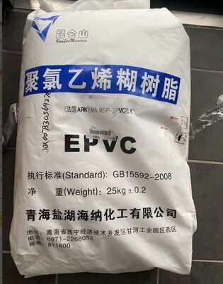 PB1302 Emulsi EPVC Resin PVC dengan Nilai K 63 untuk Viskositas Plastisol Sangat Rendah dan Residu Saringan Nol