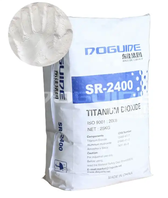 DOGUIDE SR-2400 Rutile Titanium Dioxide dengan Si-Al Dense Silica Coating untuk Keputihan Tinggi & Kekuatan Tinting dan Sisa Sieve Ultra-Rendah