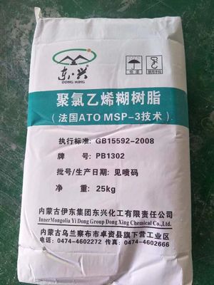 PB-1302 PVC Paste Resin Powder CAS No. 9002-86-2 Untuk Kulit Imitasi