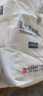 CR-210 Rutile Titanium Dioxide dengan kekuatan menyembunyikan yang tinggi, dispersibilitas yang sangat baik, dan warna biru untuk Polyolefin Masterbatch
