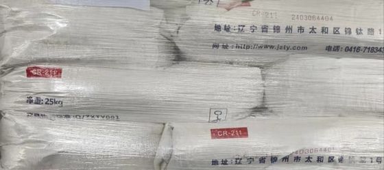 TIO2 Klorida Rutil Titanium Dioksida CR-211 Pigmen Putih Untuk PC Ketahanan suhu yang sangat baik