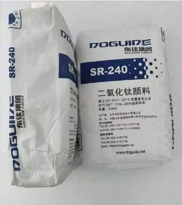 SR-240 Tio2 Rutil Titanium Dioksida dengan Kecerahan Tinggi, Dispersi Sangat Baik, dan Kepadatan Curah Tinggi untuk Masterbatch