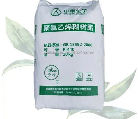 Zhongtai P440 PVC Paste Resin Emulsion Grade dengan K-Value 74 Berat Molekuler Menengah dan Viskositas Rendah hingga Menengah