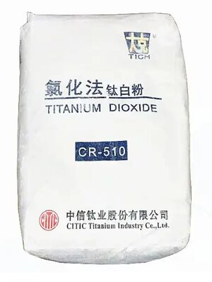 Pigmen Titanium Dioksida Rutil Kemurnian Tinggi CR-510 dengan Kemurnian Rutil Ultra-Tinggi, Kecerahan Tinggi & Nuansa Kebiruan, dan Dispersibilitas Unggul