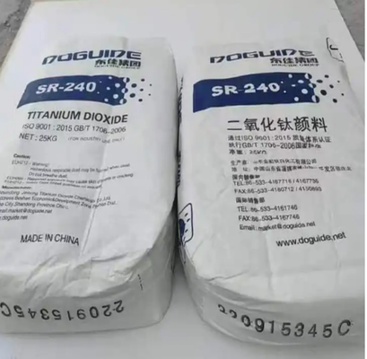 SR-240 Titanium Dioksida Rutil dengan Kandungan TiO₂ ≥96,0%, Kandungan Rutil ≥97,0%, dan Kekuatan Pengurangan Warna ≥185%