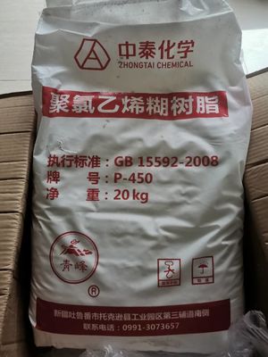 Zhongtai P450 PVC Resin Paste Grade Bahan Baku Produk Berbusa