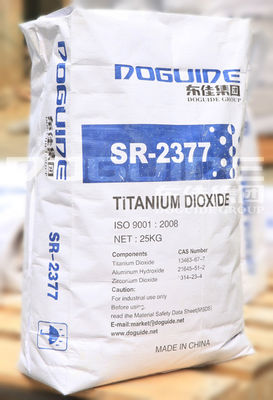 SR-2377 Doguide Titanium Dioksida Tio2 Rutile dengan Kandungan TIO2 93,0% dan Kandungan Rutile 97,0% Zr.Al Pelapis Anorganik