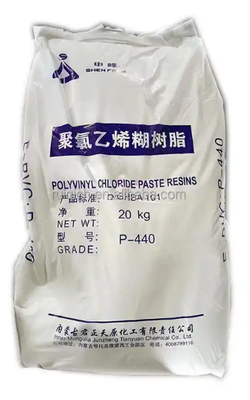 Junzheng P-440 Paste Grade PVC Resin dengan K-Value 75 Kandungan Volatile Rendah dan Derajat Polimerisasi Sedang